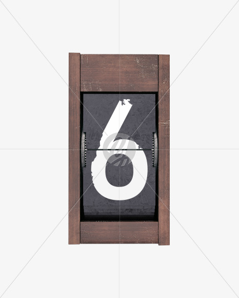 6 from Split Flap Display Lettering - Grunge Wood on Yellow Images Creative Fonts - S60421