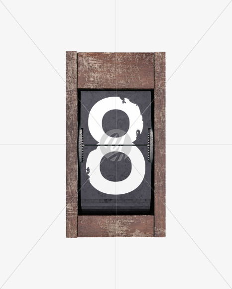 8 from Split Flap Display Lettering - Grunge Wood on Yellow Images Creative Fonts - S60423