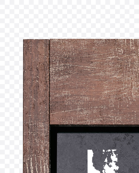 Letter N from Split Flap Display Lettering - Grunge Wood on Yellow Images Creative Fonts - S60402