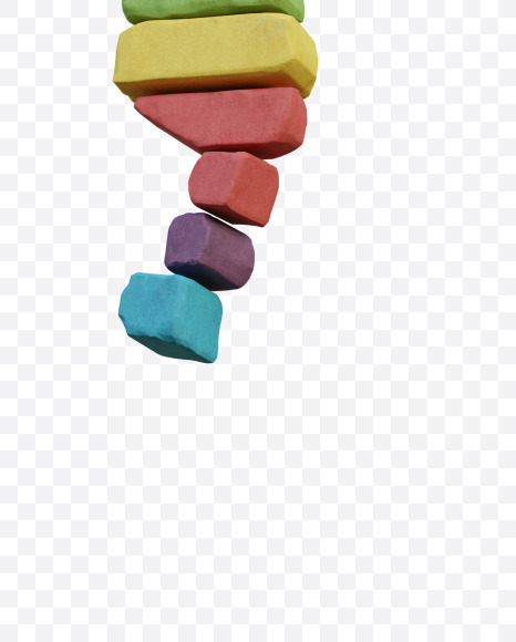 symbols from Colorful Bricks Funny 3D Letters - View 5 on Yellow Images Creative Fonts - S60874