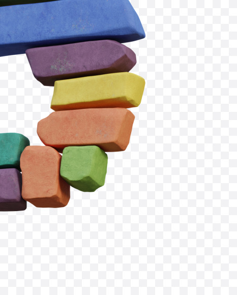 Letter S from Colorful Bricks Funny 3D Letters - View 5 on Yellow Images Creative Fonts - S60851