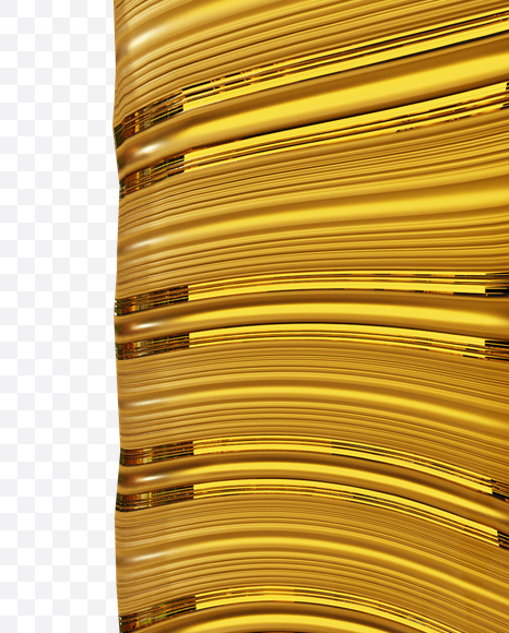 Letter P from golden Wave font on Yellow Images Creative Fonts - S61262