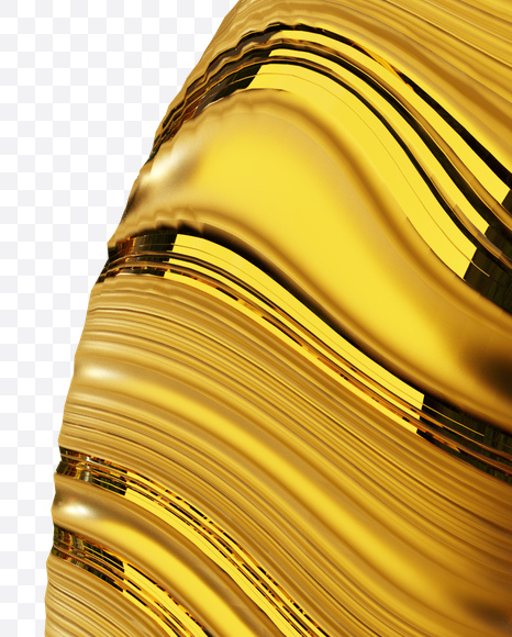 Letter G from golden Wave font on Yellow Images Creative Fonts - S61253