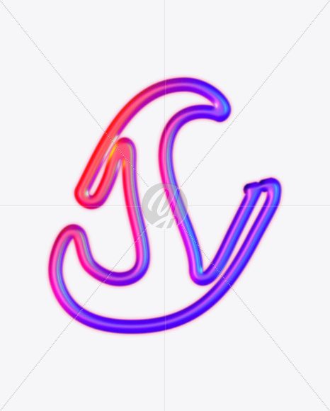 Letter s from Glowing Neon lower case alphabet on Yellow Images Creative Fonts - S61484