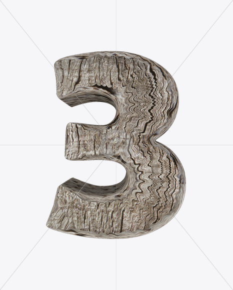 Number 3 3D Wood - Number 2
