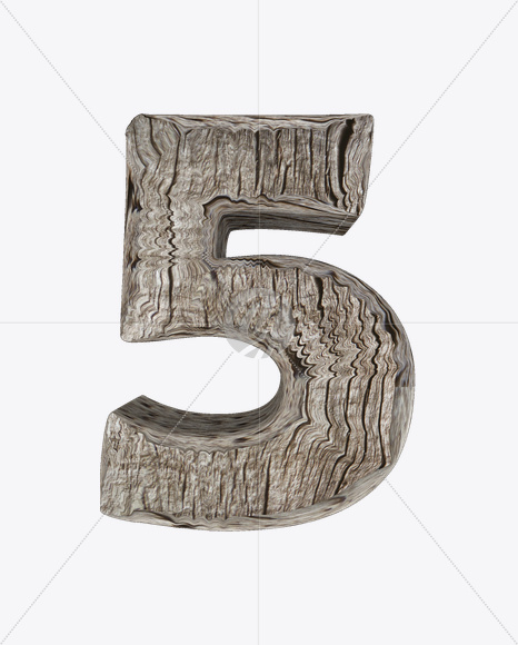 Number 5 3D Wood - Number 2