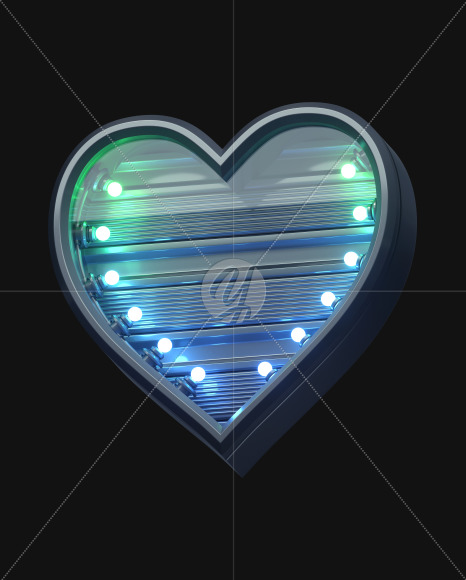 heart from Futuristic font on Yellow Images Creative Fonts - S61969