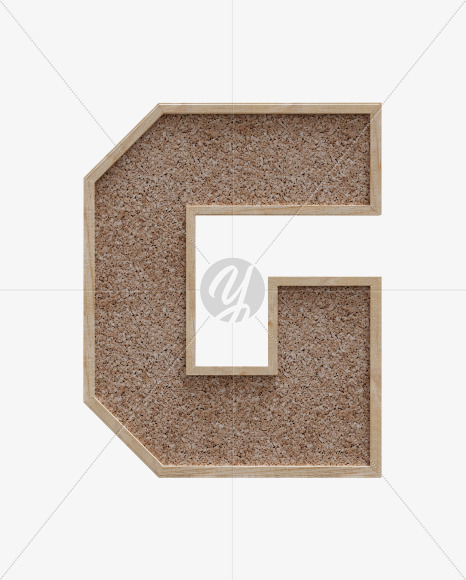 Letter G from Corkboard alphabet on Yellow Images Creative Fonts - S61979