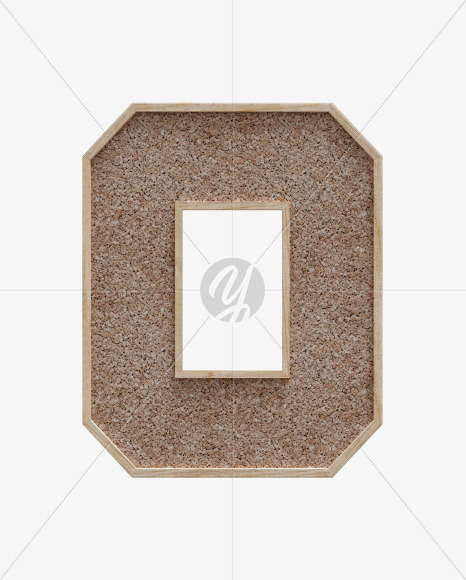 0 from Corkboard alphabet on Yellow Images Creative Fonts - S61999