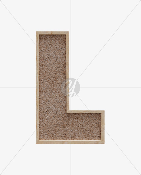 Letter L from Corkboard alphabet on Yellow Images Creative Fonts - S61984