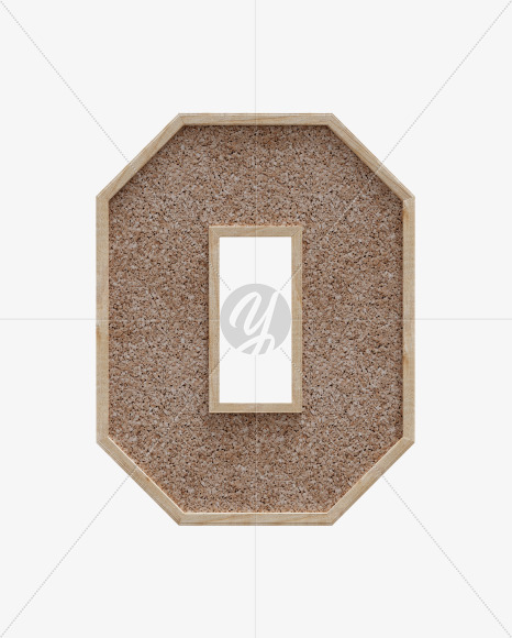 Letter O from Corkboard alphabet on Yellow Images Creative Fonts - S61987