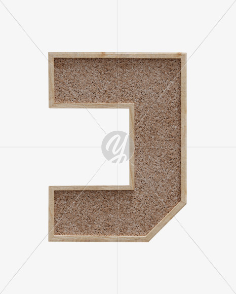 Letter J from Corkboard alphabet on Yellow Images Creative Fonts - S61982