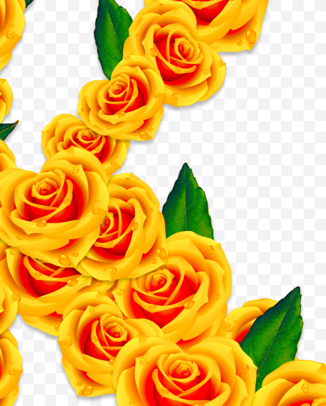 K uppercase from Rose Flowers Font on Yellow Images Creative Fonts - S62083