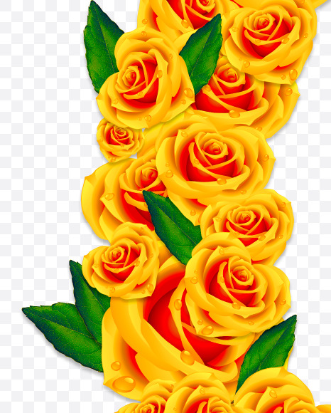 O uppercase from Rose Flowers Font on Yellow Images Creative Fonts - S62087