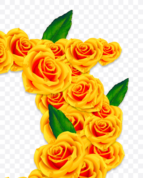 g lowercase from Rose Flowers Font on Yellow Images Creative Fonts - S62053