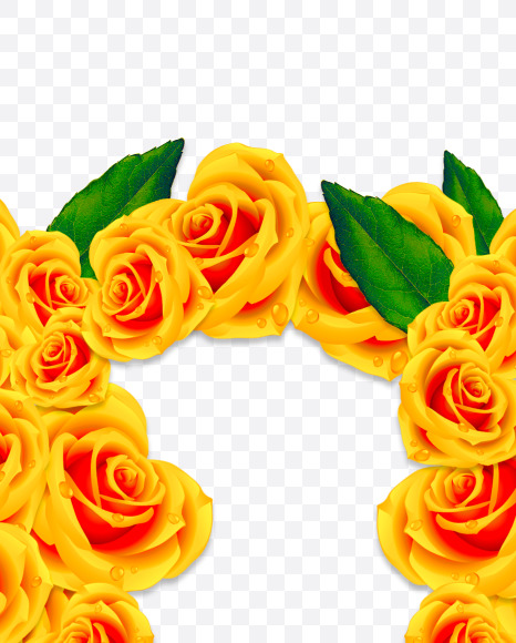 n lowercase from Rose Flowers Font on Yellow Images Creative Fonts - S62060