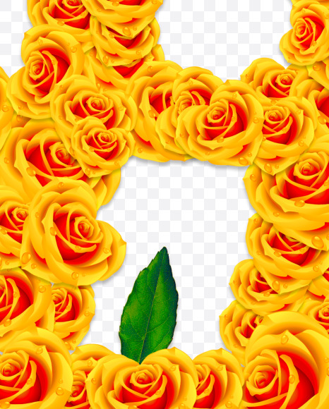 # from Rose Flowers Font on Yellow Images Creative Fonts - S62112