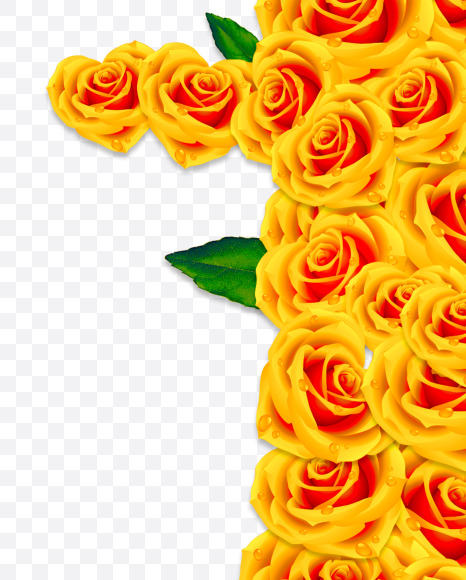 f lowercase from Rose Flowers Font on Yellow Images Creative Fonts - S62052