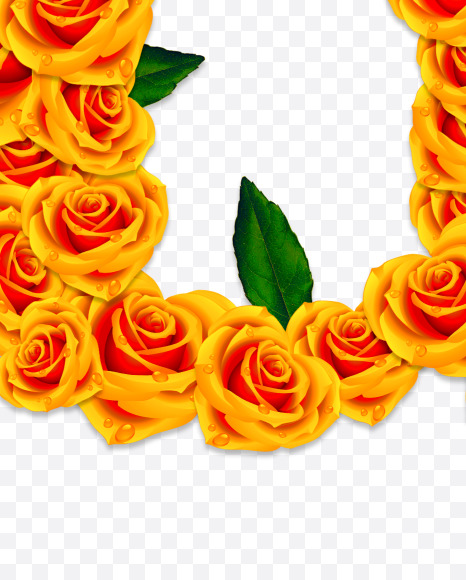 u lowercase from Rose Flowers Font on Yellow Images Creative Fonts - S62067