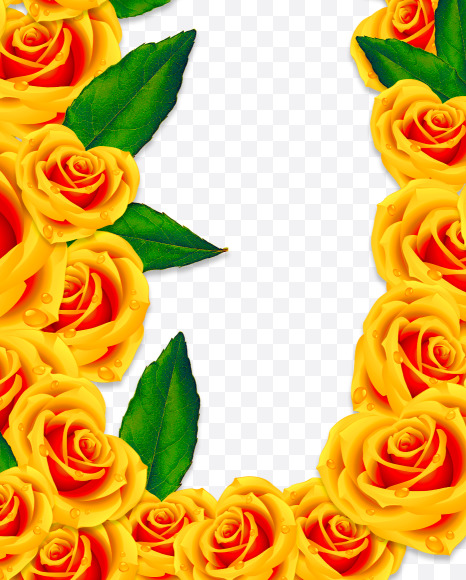 p lowercase from Rose Flowers Font on Yellow Images Creative Fonts - S62062