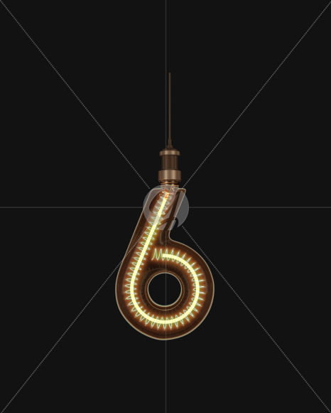 6 from Light bulb Alphabet on Yellow Images Creative Fonts - S62165