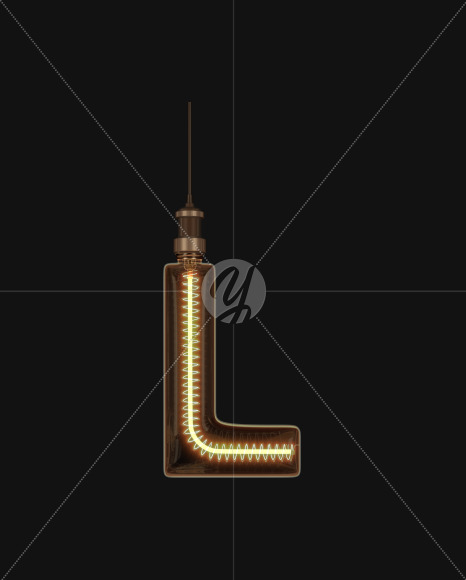 Letter L from Light bulb Alphabet on Yellow Images Creative Fonts - S62180