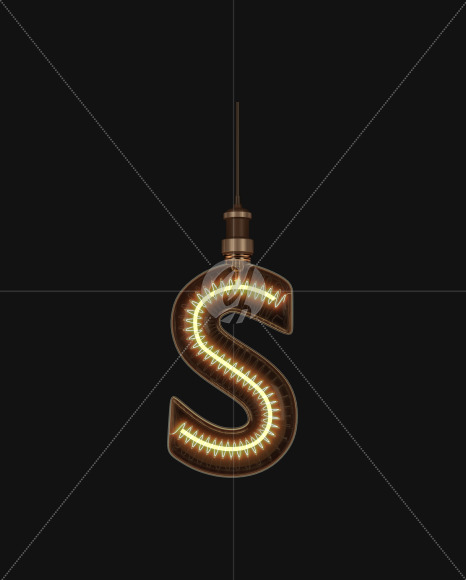 Letter S from Light bulb Alphabet on Yellow Images Creative Fonts - S62187