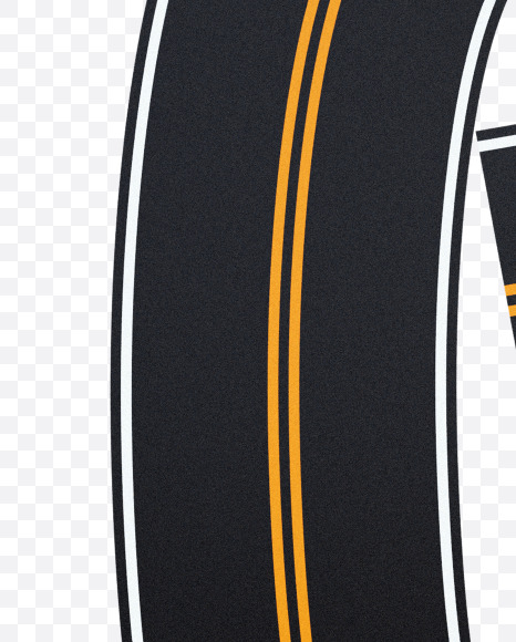 6 from Asphalt Road Alphabet on Yellow Images Creative Fonts - S62267