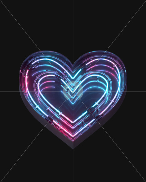 Heart from Neon Lines font on Yellow Images Creative Fonts - S62392