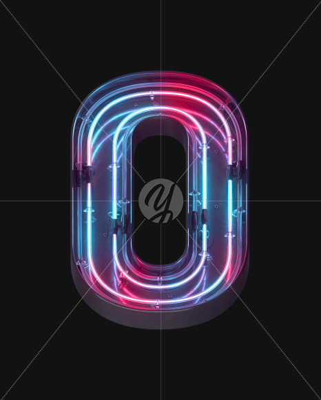 0 from Neon Lines font on Yellow Images Creative Fonts - S62387