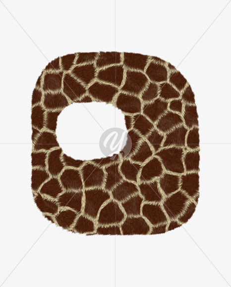 0 from Giraffe fur alphabet on Yellow Images Creative Fonts - S62545