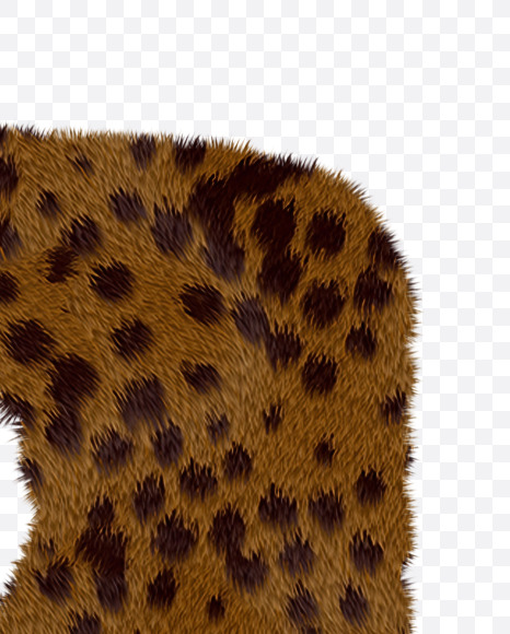 6 from Cheetah fur alphabet on Yellow Images Creative Fonts - S62588