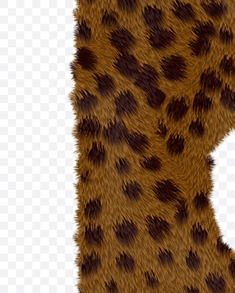 Letter Q from Cheetah fur alphabet on Yellow Images Creative Fonts - S62572