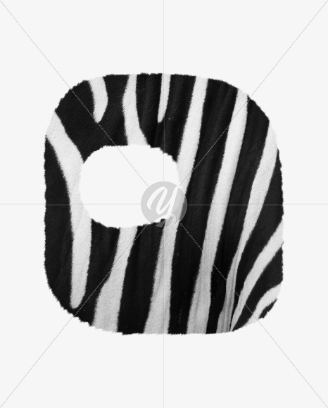 0 from Zebra fur alphabet on Yellow Images Creative Fonts - S62619