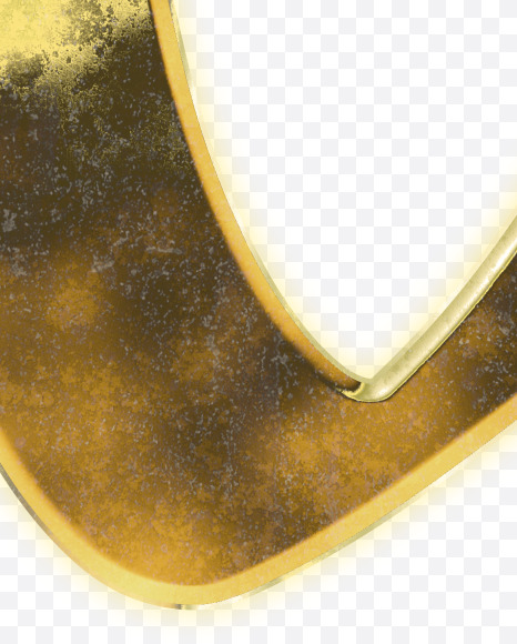Letter V from Arabic style golden alphabet on Yellow Images Creative Fonts - S62649