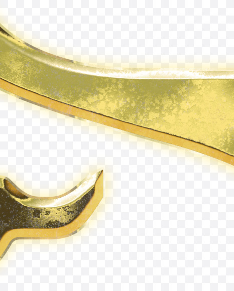 Letter S from Arabic style golden alphabet on Yellow Images Creative Fonts - S62646