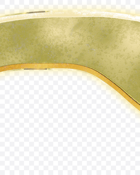 Letter C from Arabic style golden alphabet on Yellow Images Creative Fonts - S62632