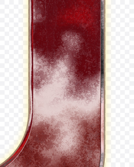 Letter J from Bloody samurai alphabet on Yellow Images Creative Fonts - S62777
