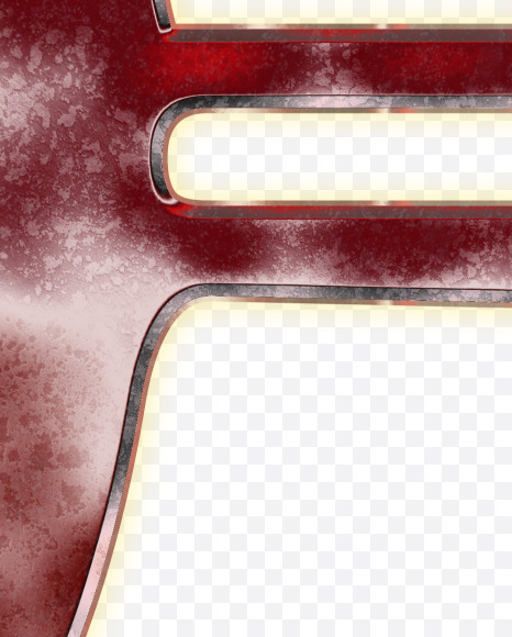 Letter R from Bloody samurai alphabet on Yellow Images Creative Fonts - S62785