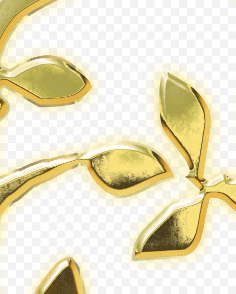 6 from Golden leaf alphabet on Yellow Images Creative Fonts - S62837
