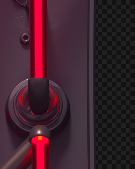 O ON from Red On-Off Neon font on Yellow Images Creative Fonts - S62912
