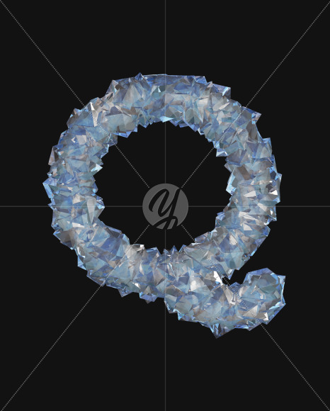 letter_Q from Crystal Luster font on Yellow Images Creative Fonts - S63020