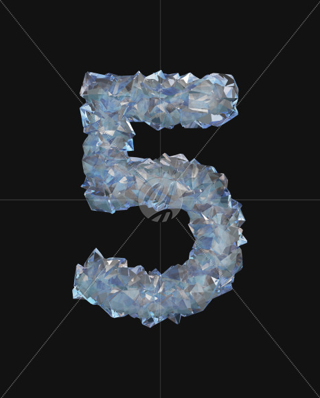 5 from Crystal Luster font on Yellow Images Creative Fonts - S63037