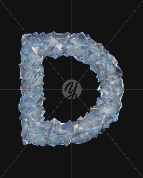 letter_D from Crystal Luster font on Yellow Images Creative Fonts - S63007