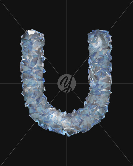 letter_U from Crystal Luster font on Yellow Images Creative Fonts - S63024