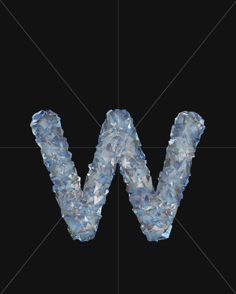 letter_W from Crystal Luster font on Yellow Images Creative Fonts - S63026