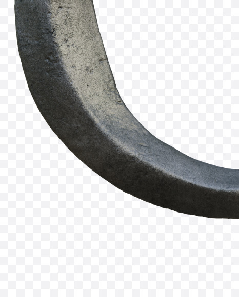 Letter O from Vintage Metallic Iron View 1 on Yellow Images Creative Fonts - S64125