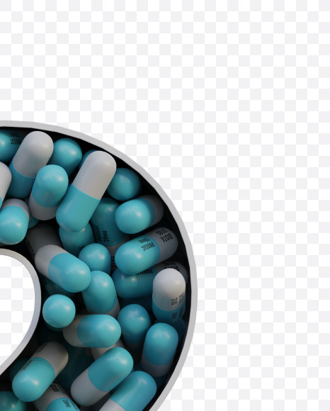 2 from Pills in Box - 3D Lettering on Yellow Images Creative Fonts - S63834