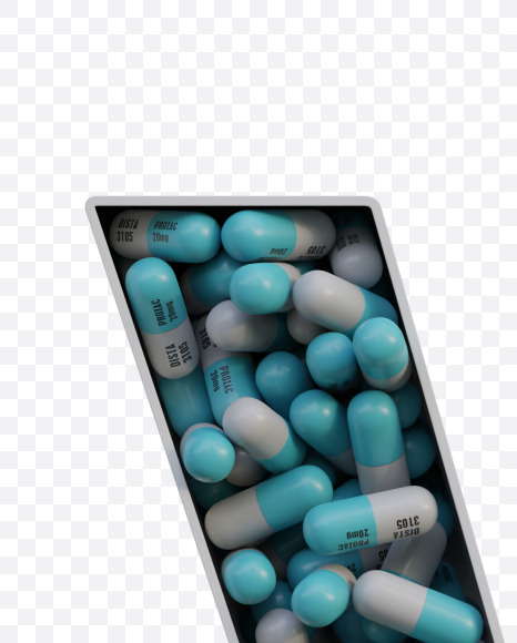 Letter V from Pills in Box - 3D Lettering on Yellow Images Creative Fonts - S63828