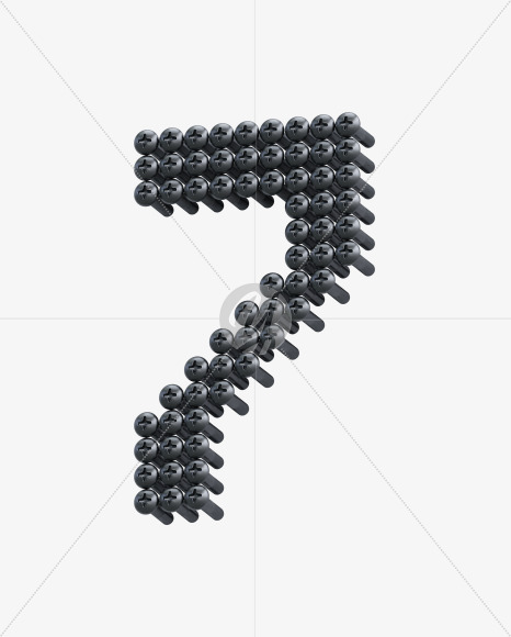 7 from Iron Screws View 5 - 3D Lettering on Yellow Images Creative Fonts - S64397